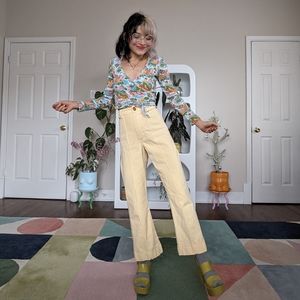 Big Bud Press Petite Western Pants - Butter Yellow